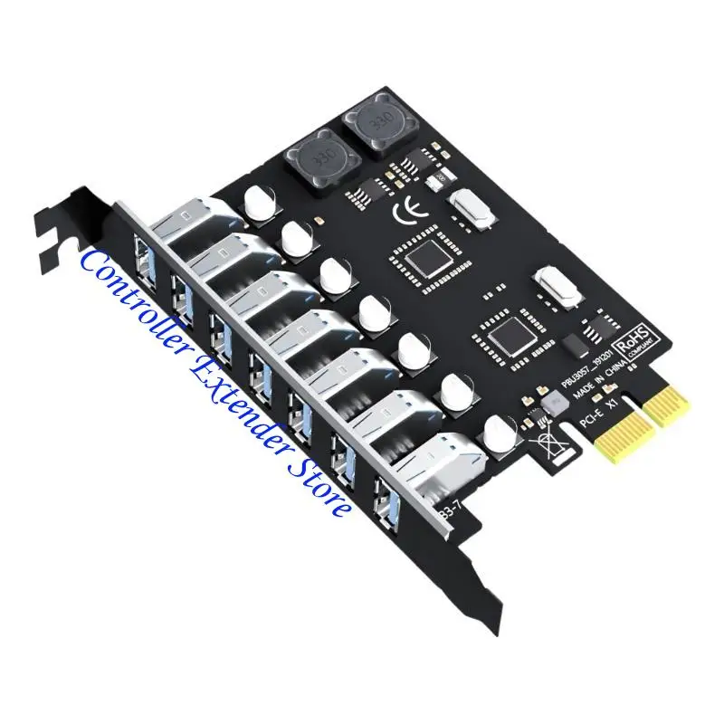 

N84B PCIE to USB3.0 Extend Card 5Gbps Convert Adapter 7 Port PCIE Desktop Computer