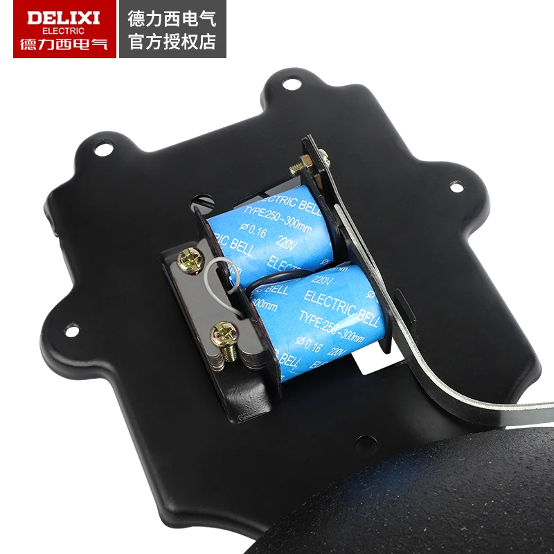 Delixi 10 inch cast iron high decibel electric bell factory commuting home automatic timing bell ringer school 220V