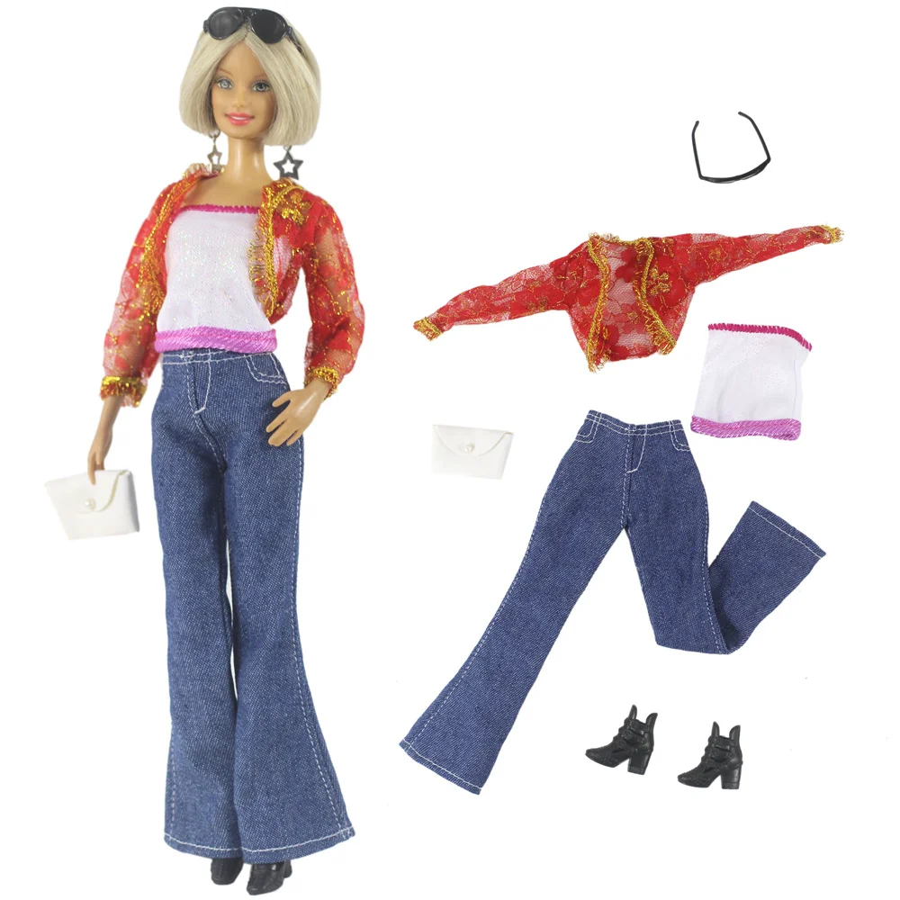 1 Set Puppenkleidung im Maßstab 1:6, Kleid-Outfit für 11,5 Zoll (30 cm) Puppen, viele Stile zur Auswahl, Geschenke für Mädchen, Puppenzubehör # 6 – Detail 15