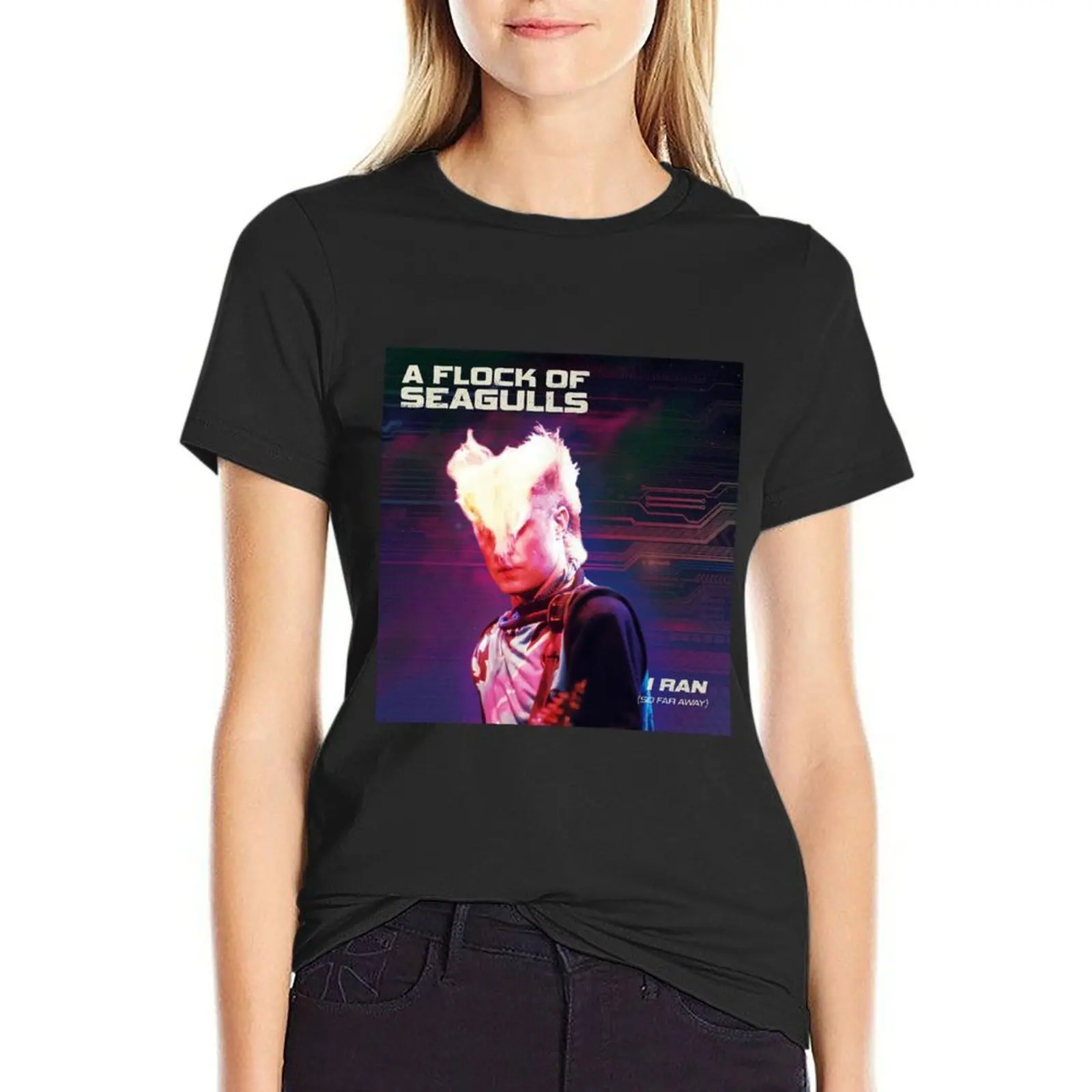 a flock of seagulls T-Shirt graphics tops summer tops summer clothes Top Women