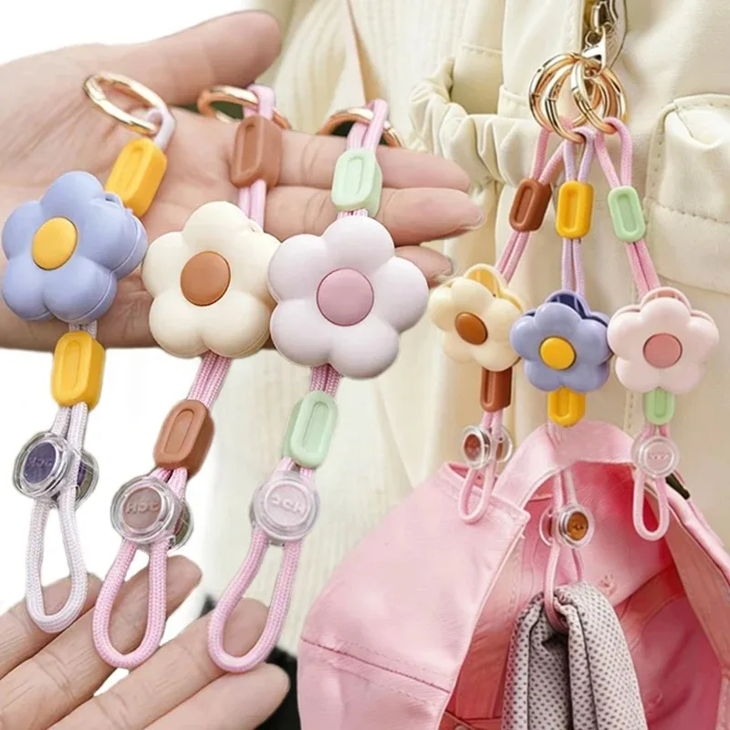 Dopamine Flower Multi-functional Hat Clip Portable Travel Sun Hat Storage Anti-lost Backpack & Bag Hook Accessory