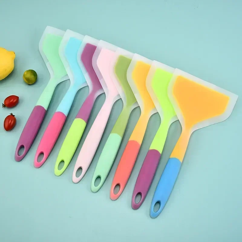 Silicone Non-stick Kitchen Ware Cooking Utensils Spatula Beef Meat Egg Scraper Wide Pizza Tools Shovel Pancake Steak Spatula New