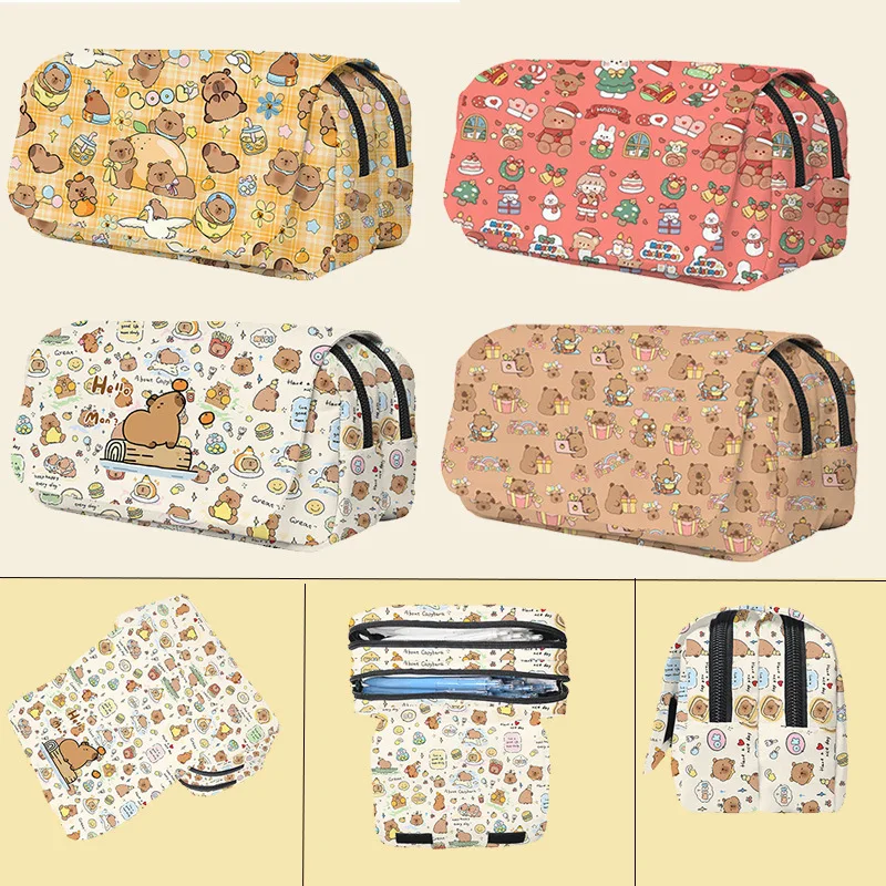 

Cute Large Capacity Capybara Pencil Case for Primary and Secondary School Students, Children's High-value Stationery Bag