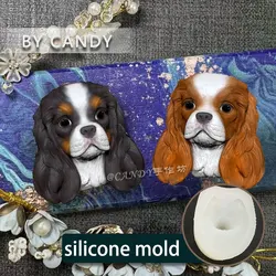 Corgi Dog Head Silicone Mold King Charles Chihuahua Bedlington Terrier Animal Head Plaster Fondant Candle Clay Silicone Molds