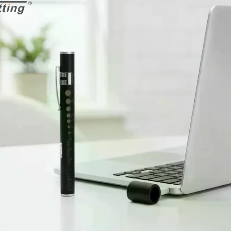 Mini Nursing Flashlight USB Rechargeable  Handy Pen Light LED Torch Lamp With Stainless Steel Clip Pocket Led Flashlight