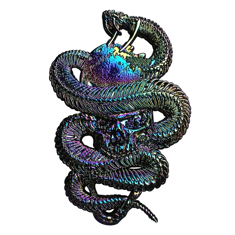 

12cm One Piece Anime Higher Quality Alloy Keleton Snake 3d Badge Baked Enamel Craft Python Brooch Fashion Ornament Accessories