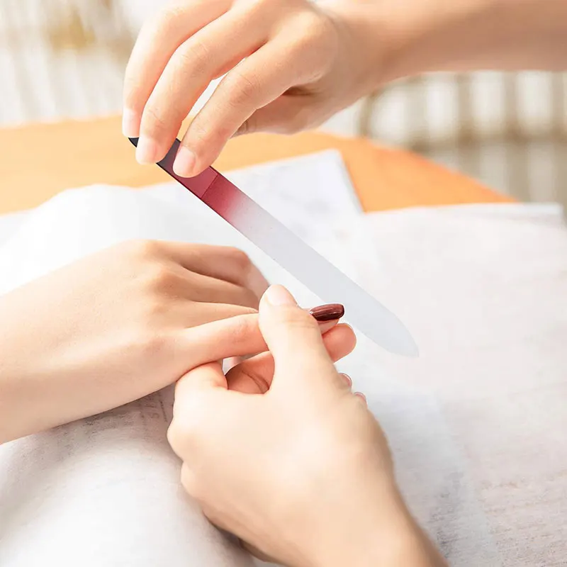 Lima de uñas de cristal, 4 piezas, papel de lija duradero, Lima de pulido, accesorios para manicura