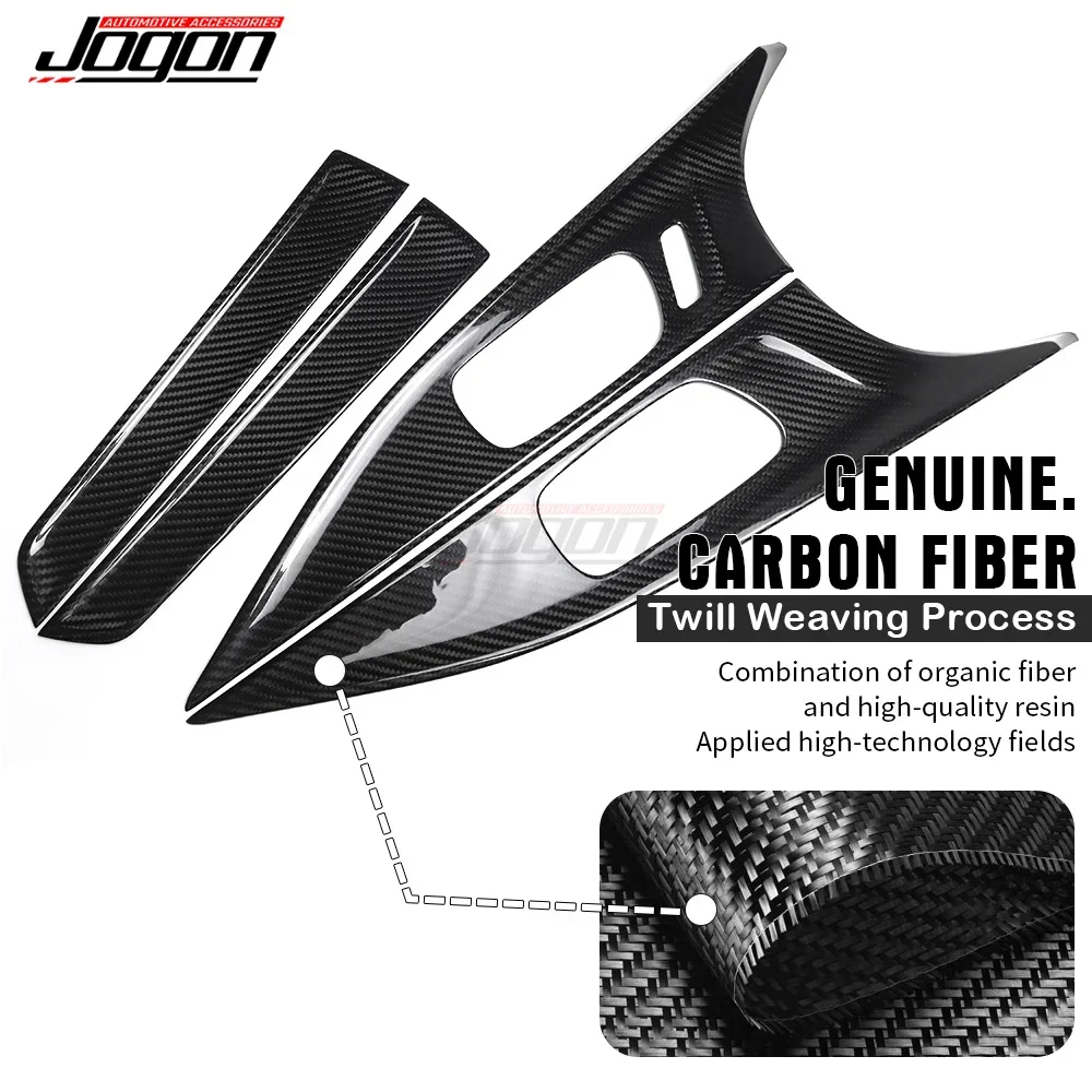 100% Carbon Fiber Window Door Console Cover For Honda Type R FL5 Acura Integra DE4 DE5 Type S 2023+ Interior Door Handle Trim