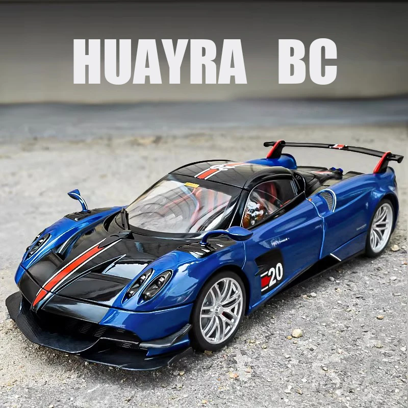 

1:18 Pagani Huayra BC Supercar Alloy Car Diecasts & Toy Vehicles Car Model Sound and light Pull back Car Toys For Kids Gifts