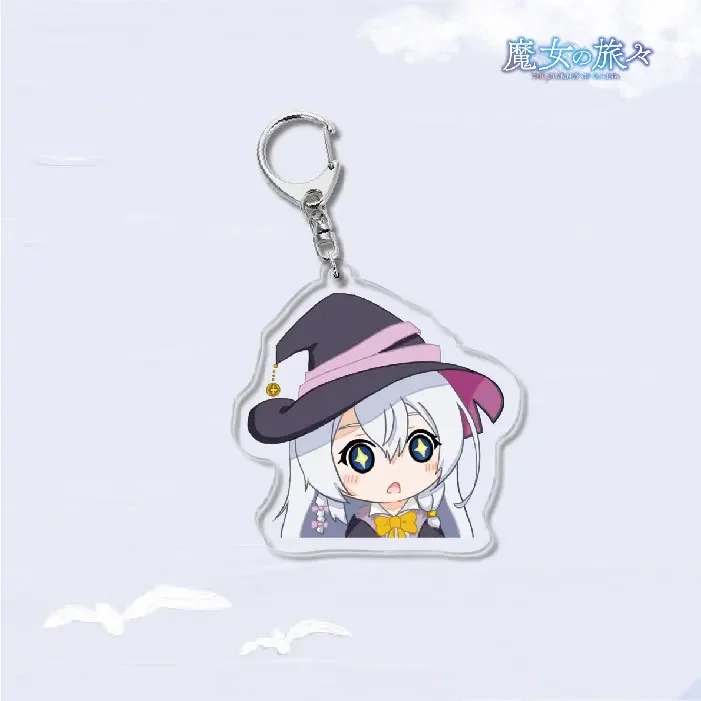 Anime Wandering Witch The Journey Of Elaina Keychain For Woman Cartoon Elaina Pendant Car Key Chain Men Fashion Bag Accessories