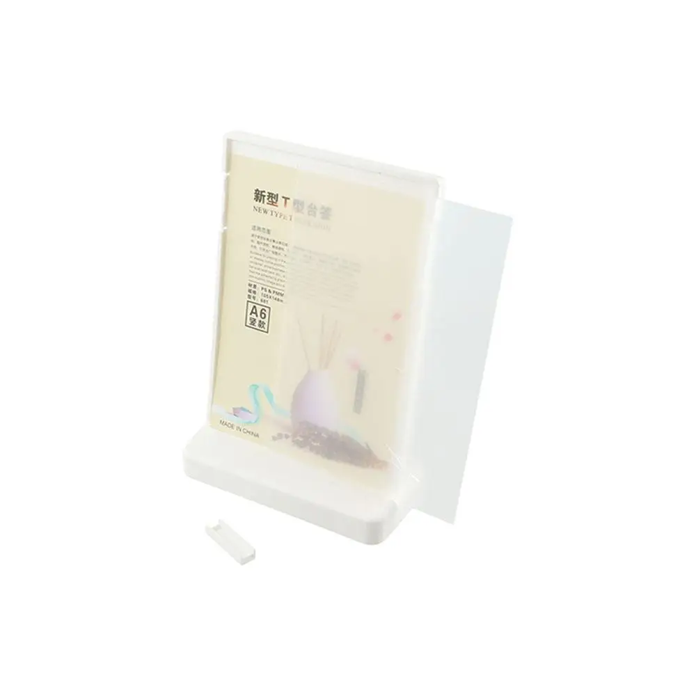 A4 a5 a6 Acrylic Sign Holders Anti Drop L-Shaped Vertical Table Card Plastic T-Shaped Type Name Card Picture Photo Ad
