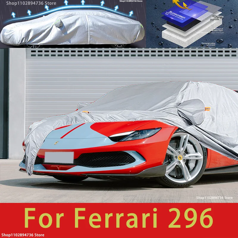 

For Ferrari 296 Car protective cover, sun protection, cooling protection, car clothing, car paint protection auto