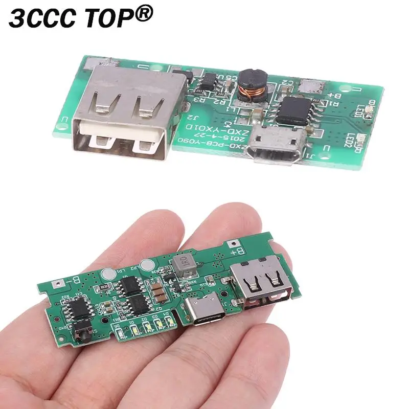 Модуль зарядного устройства Micro/Type-C, печатная плата для зарядки от 3,7 в до 5 В, 2 а/1 А, Повышающий Модуль питания для мобильного внешнего аккумулятора