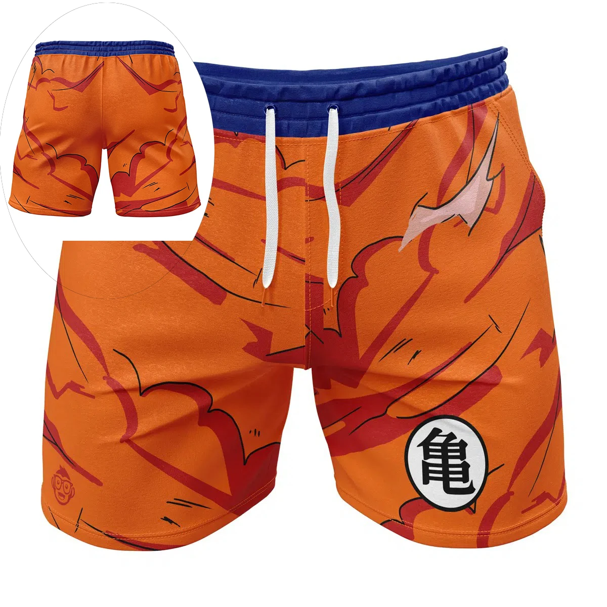 2026 Sommer Dragon Ball Goku Kame Symbol 3D Shorts Herren Oversized Polyester Lässige Retro Streetwear Unisex Kinder Atmungsaktiv Y2k