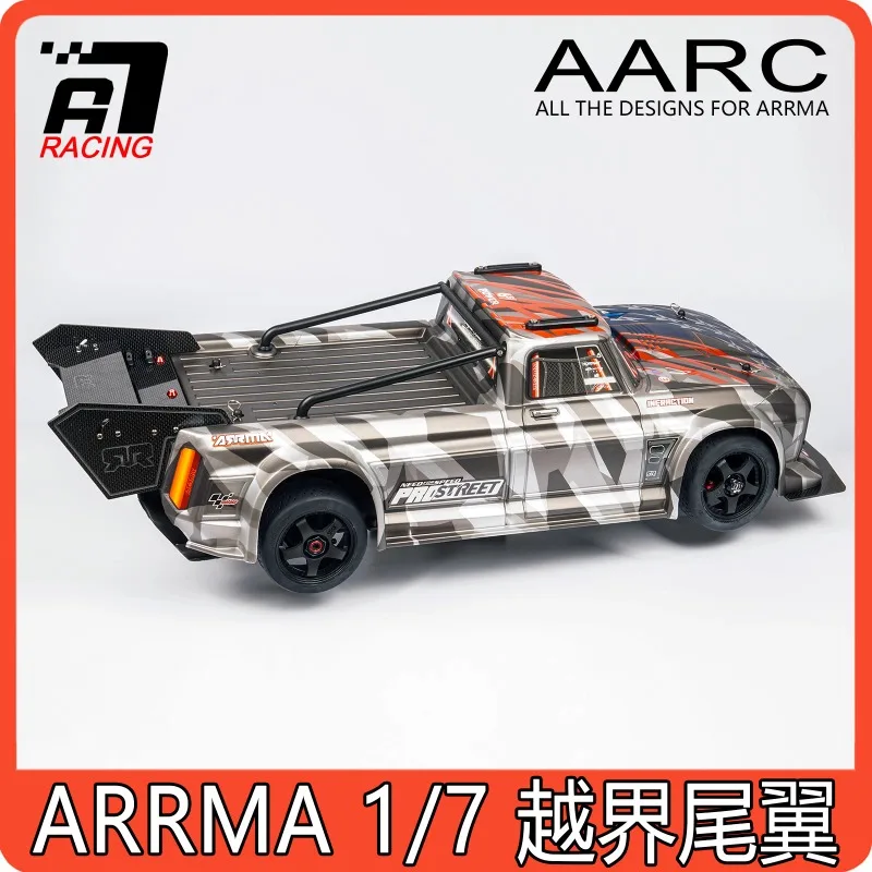 RC Carbon Fiber Rear Wing Upgrade Parts For ARRMA INFRACTION ARA480024 1/7 Scale Custom High‑Strength Spoiler Mod Accessory