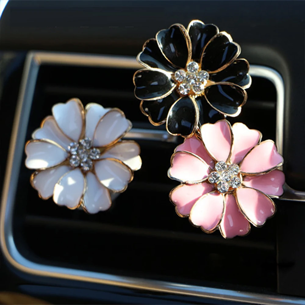

1pcs Small Daisy Car Air Freshener Auto Outlet Perfume Clip Interior Accessories Car-styling Vent Solid Fragrance Diffuser