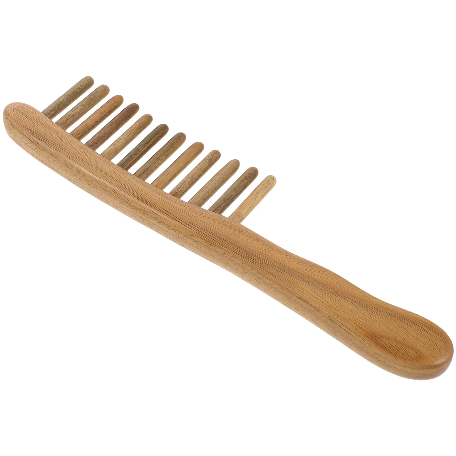 

Green Sandalwood Comb Wide Tooth Solid Wood Hair Comb For Women Men Detangling Curly Hair Comfortable Handle Scalp Massage