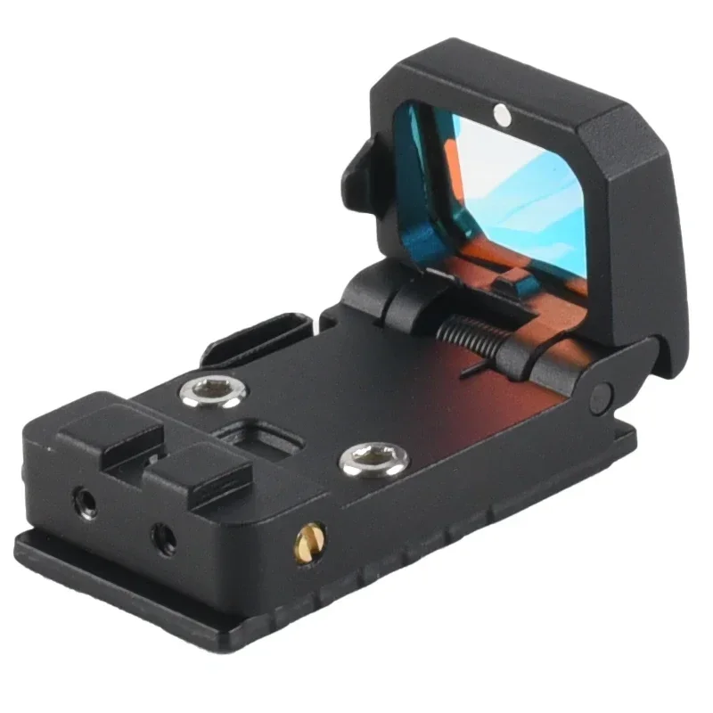 Folding Flip Up Mini Red Dot Sight Holographic Reflex Sight for Outdoor Hunting Glock Pistol W/20mm Rail Mounts and Slides