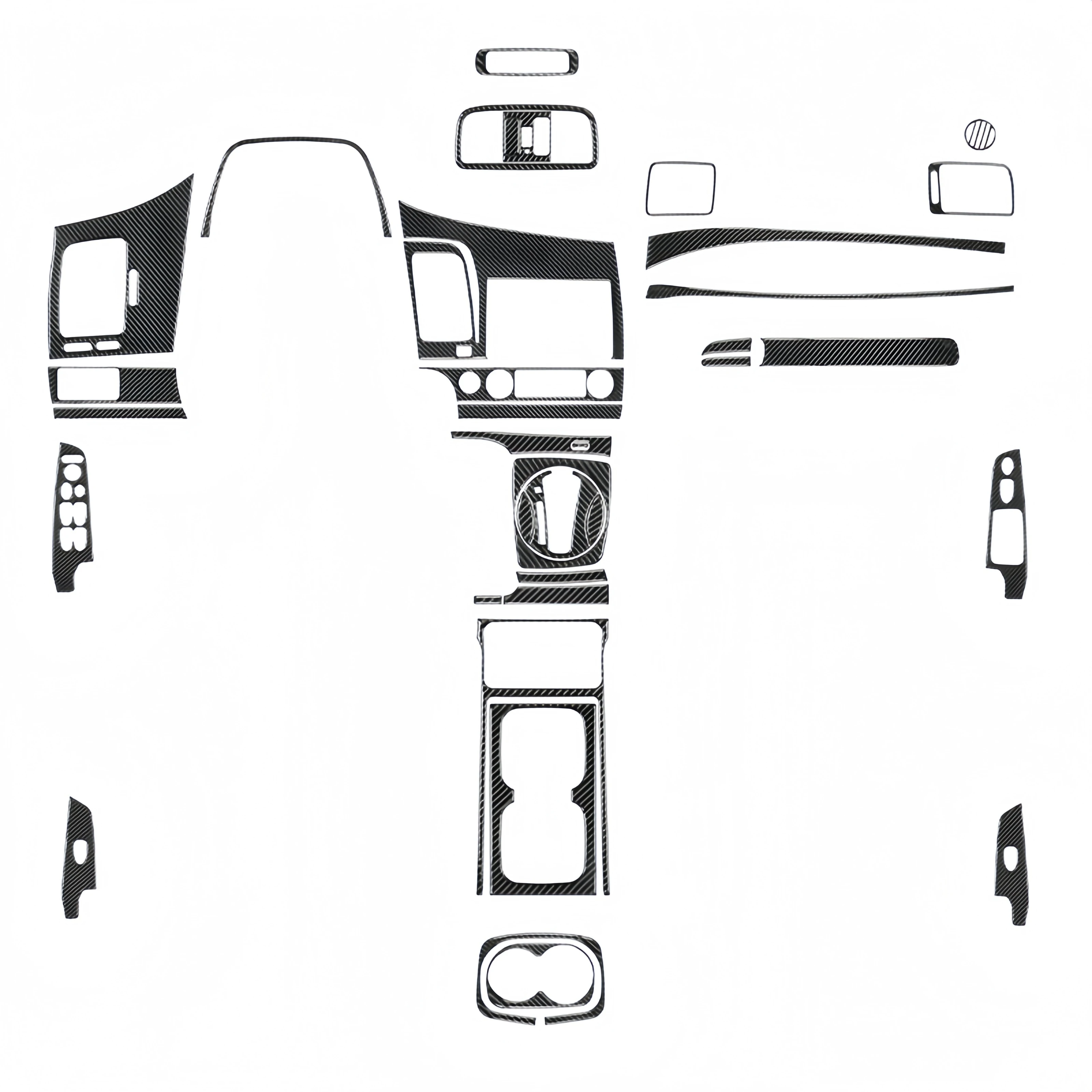 

For Honda Civic 8th 2006-2011 Carbon Fiber Car Gear Shift Air Outlet Window Lift Dashboard Panel Trim Cover Stickers Accessories