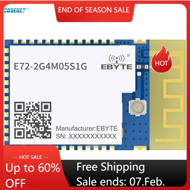 CC2642 2.4G SMD Sans Fil Soc Tech CDGENET E72-2G4M05S1G 5dBm Faible Puissance Zigbee3.0 BLEstimuls PCB/IPEX Antenne