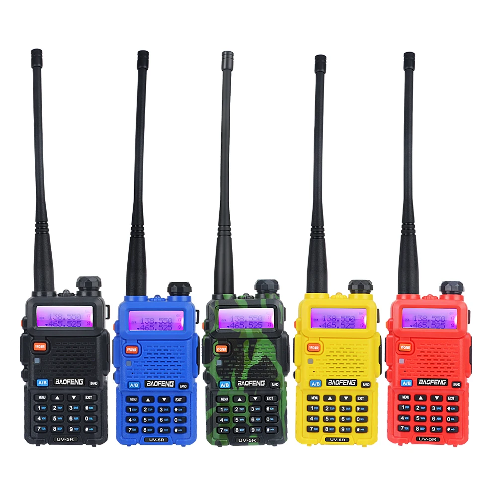 Baofeng UV-5R Dual Band Walkie Talkie VHF 136-174MHz UHF 400-520MHz 128Ch 5W FM Portable Two Way Radio with Headset