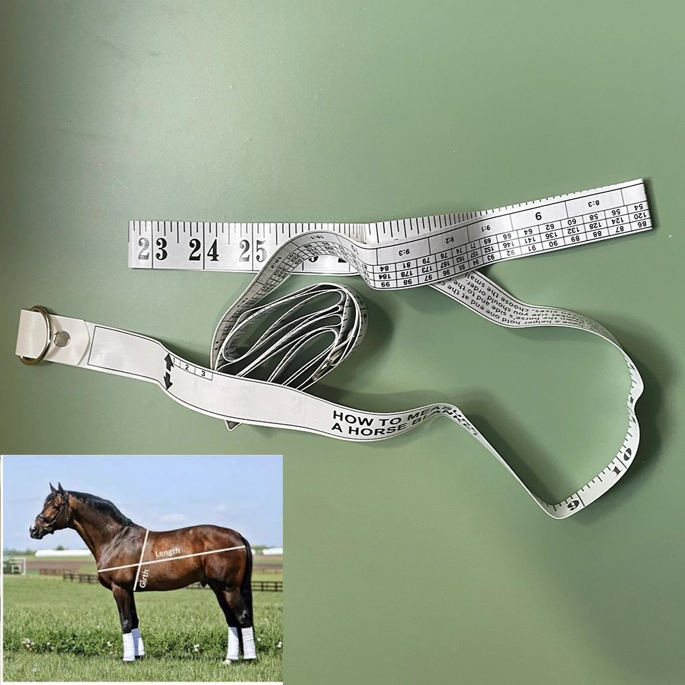 Retractable Soft Tape Measure Animal Horse Ponny Weight Height Fiber Measuring Tape Band Racing 2.5m Farm Equipment Supplies