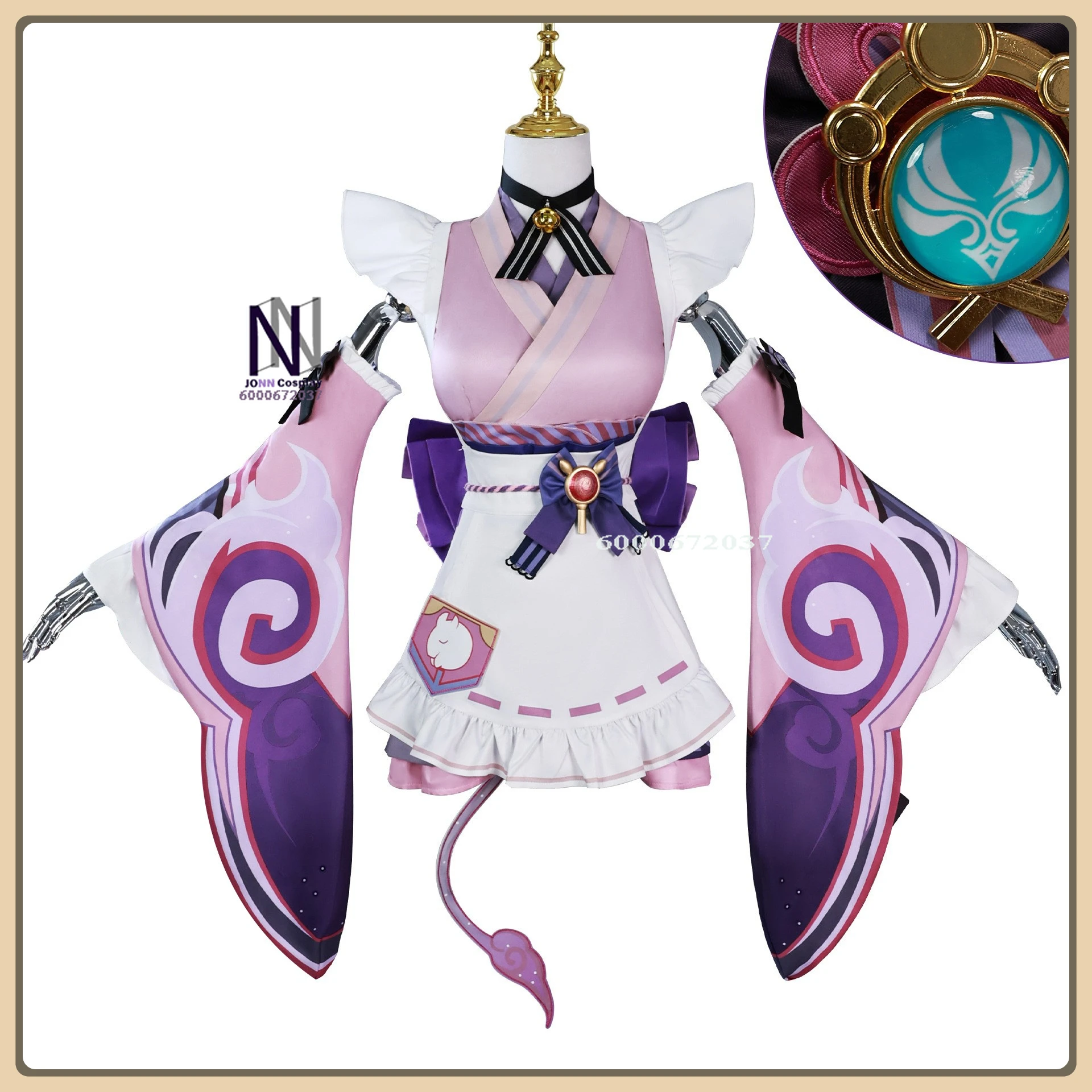 

Classic Anime Game Character Yumemi Tsukihi Role Playing Costume Cute Fantasy Style Suit Full Set Halloween Party Suit (Female)