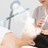 2in1 페이셜 스티머 나노 이온 페이셜 스티머 360 ° 회전 노즐 가정 또는 살롱 개인 관리(가벼운 보습 수분 공급 포함) 1