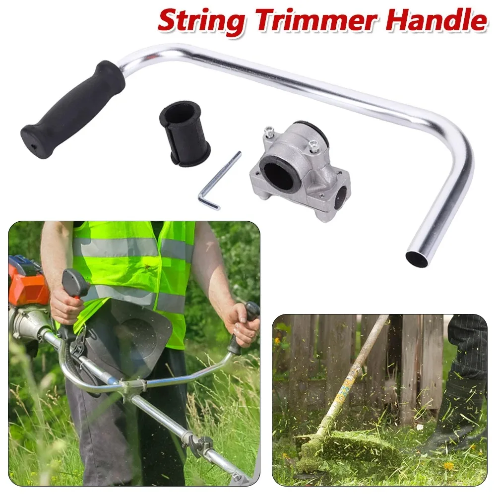

String Trimmer Handle Stainless Steel Lawn Trimmer Handle Grip Trimmer Handlebar Handle for Lawn Care Landscaping Yard Trimming