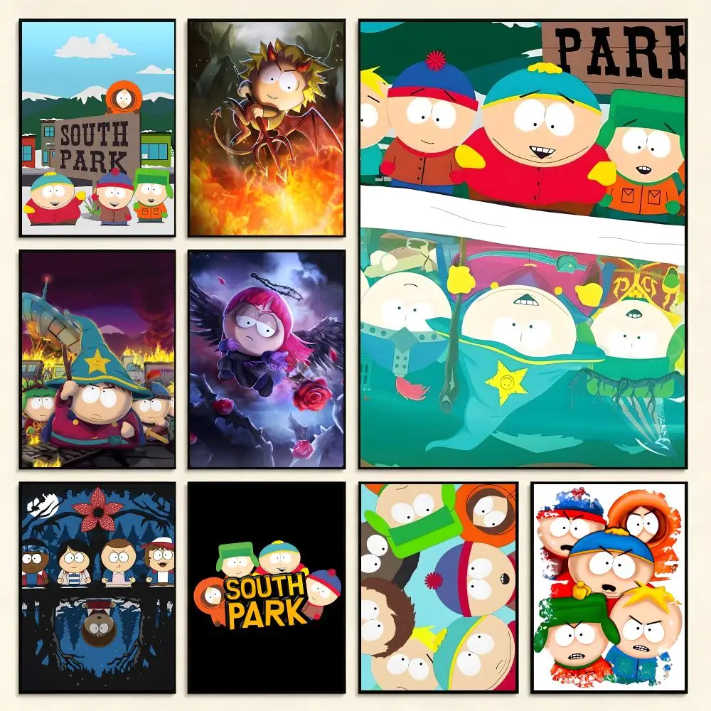 Satirical Animation South Park Poster Digital Solvent Print Waterproof PP Fade-Resistant Wall Art Room Decor Gift
