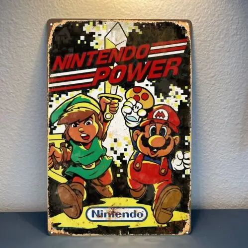 Super Bros Power Retro Video Game Metal Poster Tin Sign 20*30cm