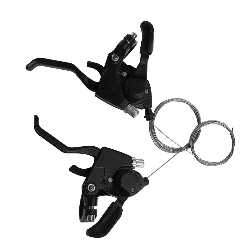 1 Paar ST-EF51 Schalthebel/Bremshebel 3 x 7/8 Geschwindigkeit oder Set schwarze V-Bremse für Shimano Mountainbike Schalthebel Fahrradlenker – Detail 4