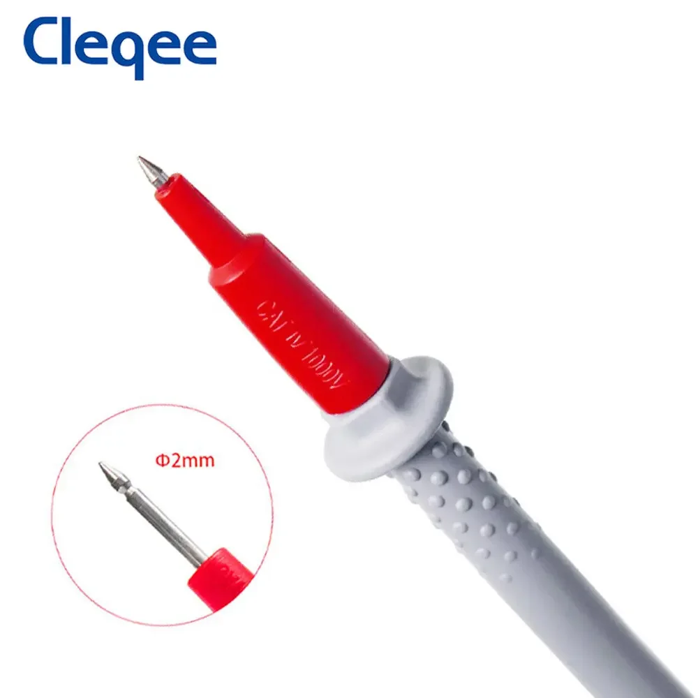 Cleqee-مجسات متعددة المقاييس ، سلسلة P1500 ، 4 مللي متر ، قابس الموز ، مجموعة اختبار ، قلم مسبار مع إبر قابلة للاستبدال ، 1000 فولت ، 10 أمبير