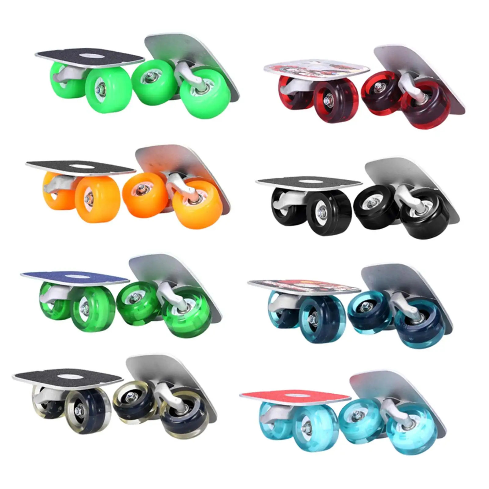 Aluminum Split Drift Board Skates Anti Skid Sandpaper Mini Skateboard Free Skates Mountain Wheels for Women Men