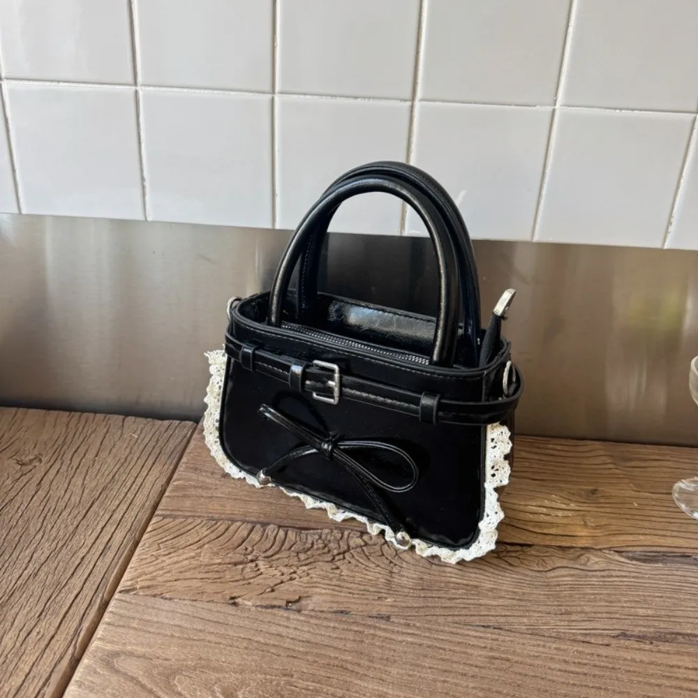 

Elegant Korean Bow Leather Bag Sweet Stylish Bow Crossbody Bag Lace Versatile Women's Handbags Ladies