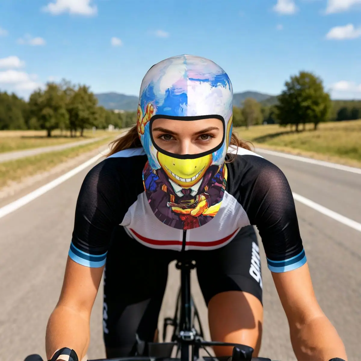 Assassination Classroom Octopus Koro Sensei Breathable Thin Balaclava Full Face Mask Sun Protection Neck Gaiter For Motorcycle