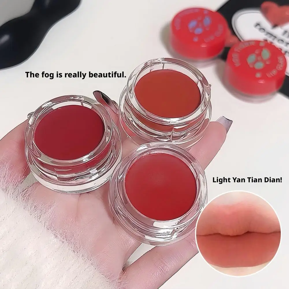Jelly Lipstick Mud, Moisturizing Matte Mist Velvet Lip Glaze, Lip & Cheek Tint for Lips Cheeks Blusher High Pigment Long Lasting