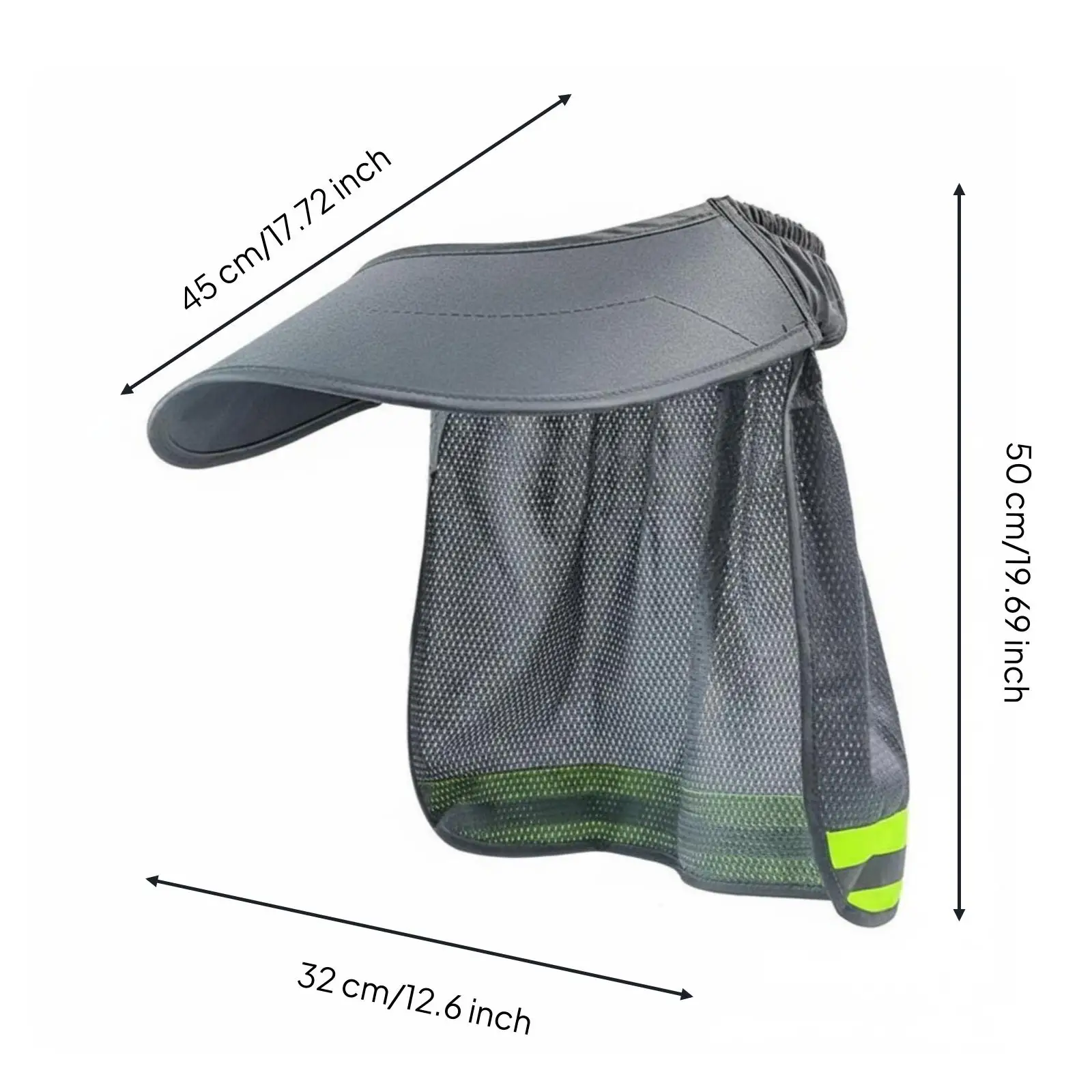Hard Hat Neck Shade Wide Brim Construction Helmet Breathable