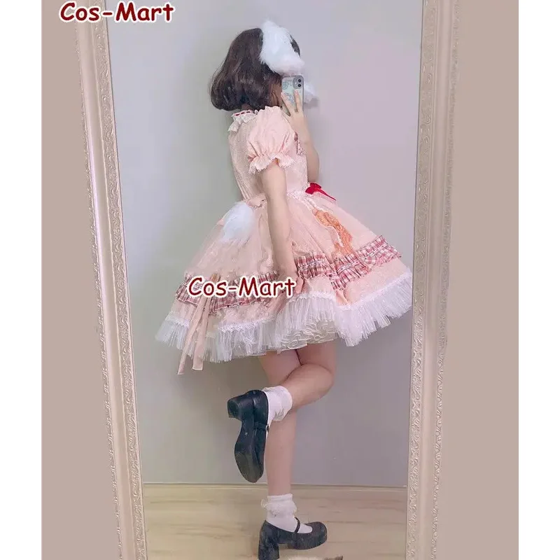 Cos-Mart Game Touhou Project Tewi Inaba Cosplay Costume Fashion Gorgeous Pink Formal Dress Activity Party Role Play Clothing