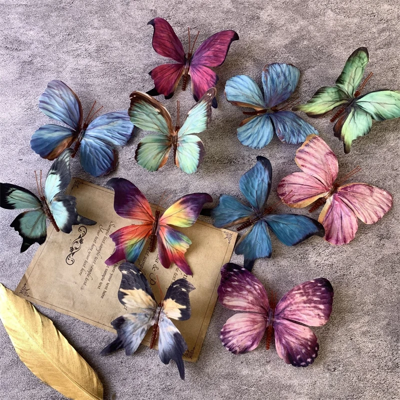 

Simulated Butterfly Popular Party Decoration Home Window Wall Monet Garden Style DIY Stage Clothing Hair Props Insect Models