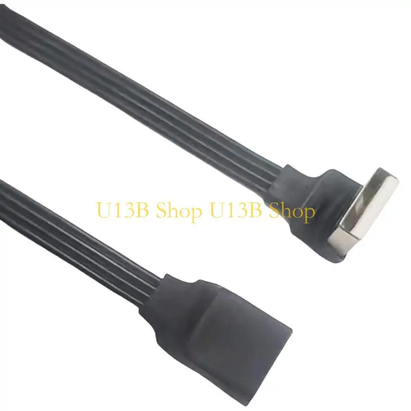 U13B 90 ° 각진 USB 2.0 확장 케이블 수컷에서 여성에서 랩톱 USB 플래시 드라이브의 충전 및 데이터 전송 지원