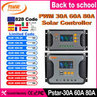 PowMr had 30A 60A 80A Solar Charge Controller for 12V 24V 36V 48V Battery With LED Screen USB 5V 2A PV V V out put Work Sliently