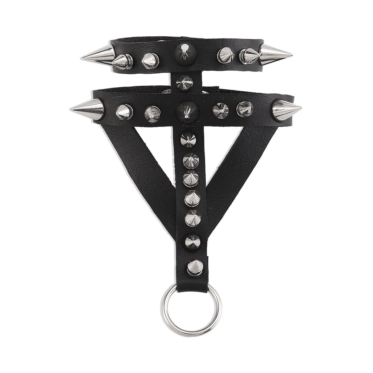DIEZI Punk Goth Bat Skeleton Wrap Bracelet Women Men Vintage Harajuku Black PU Leather Chain Bracelet Bangles Halloween Jewelry image 3