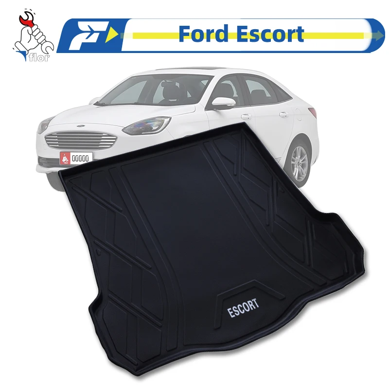 

For Ford Escort 2015-2021 TPE Car Trunk Mat Custom Fit Trunk Liner All Season Cargo Mat Trunk Protection Mat Waterproof Mat