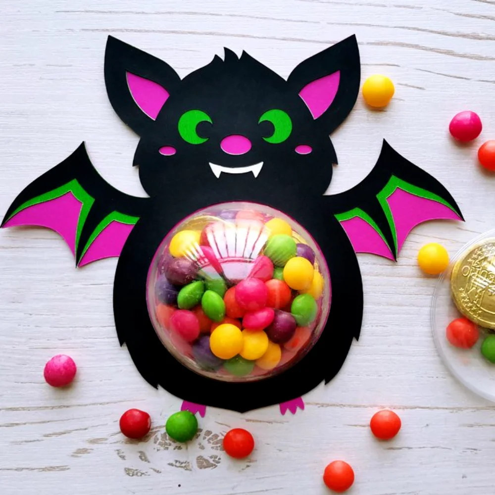 Halloween Bat Pendent Candy Holder Dome Metal Cutting Dies DIY for Scrapbook Making Album Paper Cards Decorative