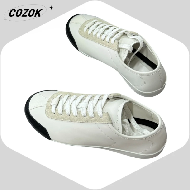 25 New Retro Style Advanced Genuine Leather Wear-Resisting Leisure Sneaker Lace up All-Match Advanced Texture Beautiful