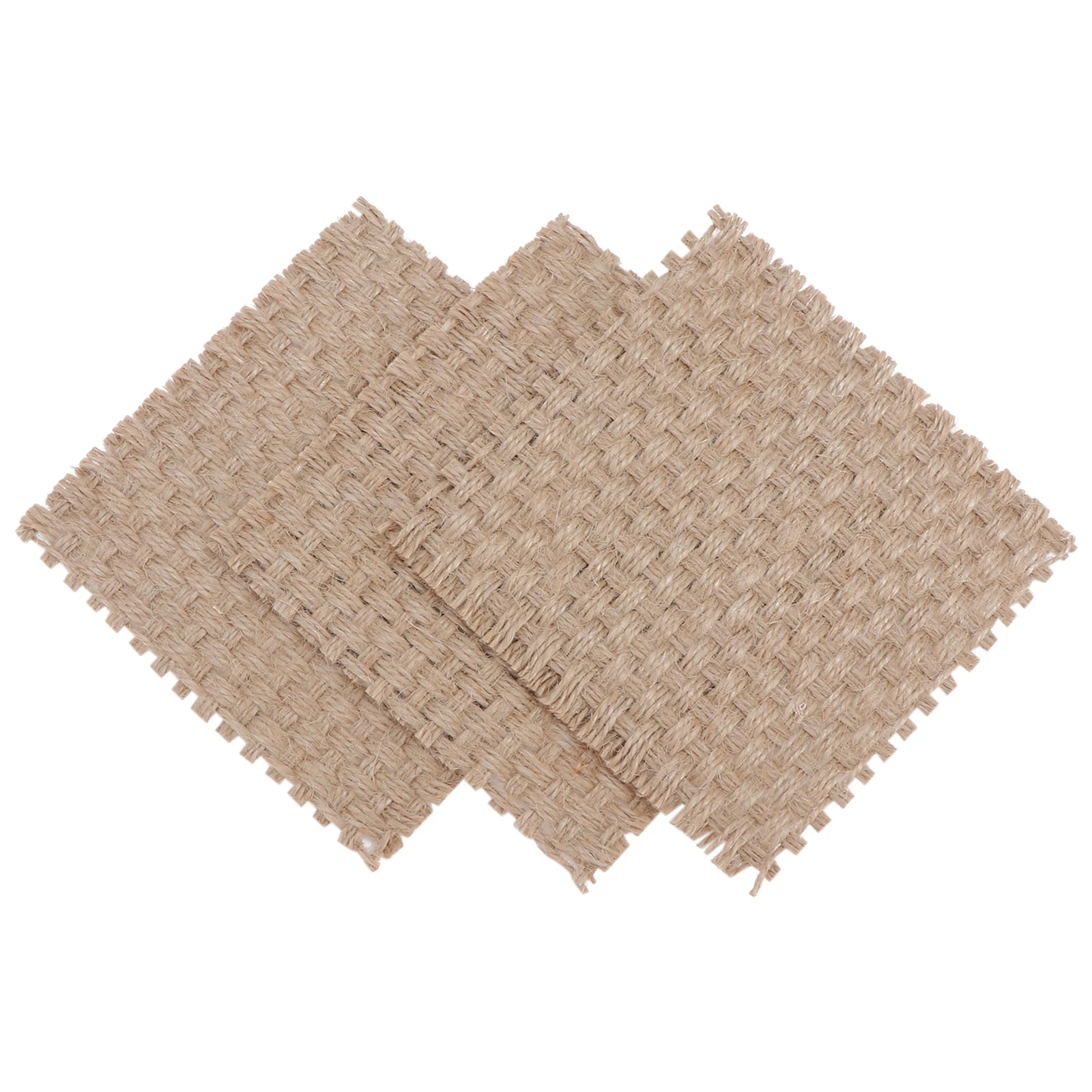 

6pcs Linen Place Mat Vintage Burlap Desk Mat Table Coaster High Quality Material Home Party Wedding Decor Cafe Adornment Photo