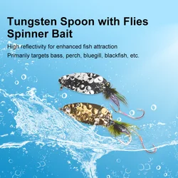 Metal Spoon Flies Spinner Spoon 45mm 2.6g Artificial Bass Metal Jig Lure Trout Chub Perch Salmon Wobbler Willow Leaf Blade