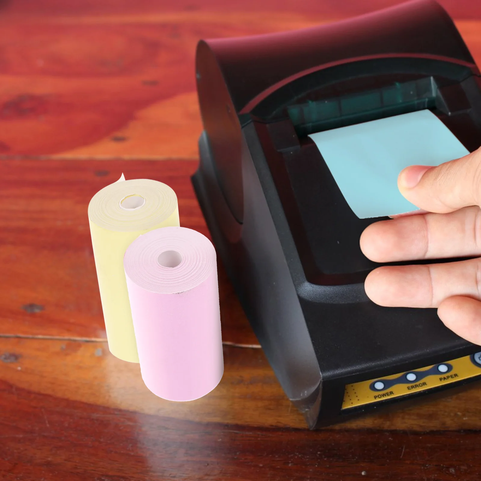 4 قطع من ورق الطابعة الحرارية الاحترافي، سطح مسطح أملس، سهل الاستخدام للبنوك والمكاتب والمزيد من الورق الحراري