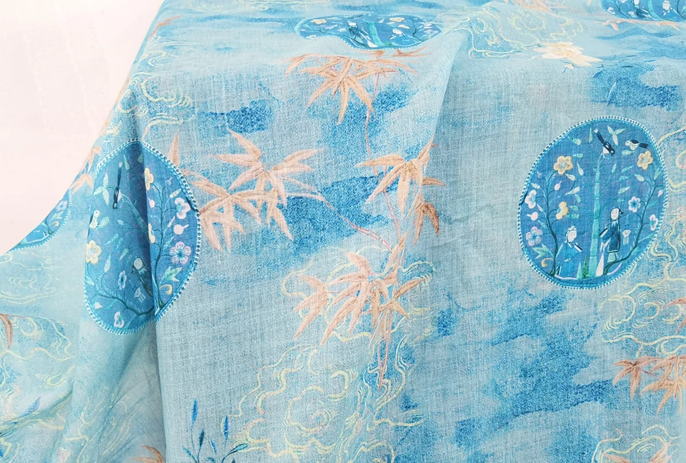 1 meter X 1.4 meter Natural Ramie Fabric Summer Thin Shirt Dress Material image 4